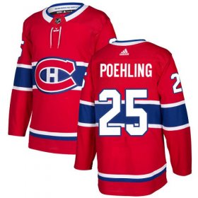 Wholesale Cheap Adidas Canadiens #25 Ryan Poehling Red Home Authentic Stitched Youth NHL Jersey