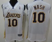 Wholesale Cheap Los Angeles Lakers #10 Steve Nash White Swingman Jersey