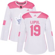 Wholesale Cheap Adidas Maple Leafs #19 Joffrey Lupul White/Pink Authentic Fashion Women's Stitched NHL Jersey
