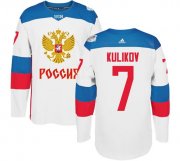 Wholesale Cheap Team Russia #7 Dmitri Kulikov White 2016 World Cup Stitched NHL Jersey