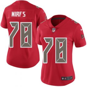 Wholesale Cheap Nike Buccaneers #78 Tristan Wirfs Red Women\'s Stitched NFL Limited Rush Jersey