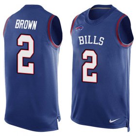 Wholesale Cheap Nike Bills #2 John Brown Royal Blue Team Color Men\'s Stitched NFL Limited Tank Top Jersey