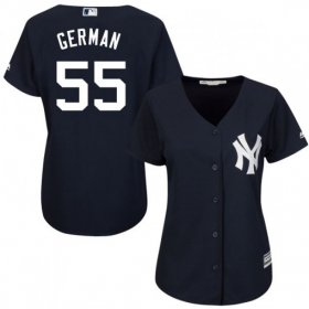Wholesale Cheap Yankees #55 Domingo German Navy Blue Alternate Women\'s Stitched MLB Jersey