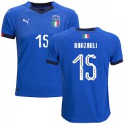 Wholesale Cheap Italy #15 Barzagli Home Kid Soccer Country Jersey