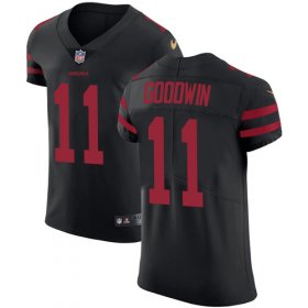 Wholesale Cheap Nike 49ers #11 Marquise Goodwin Black Alternate Men\'s Stitched NFL Vapor Untouchable Elite Jersey