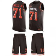 Wholesale Cheap Nike Browns #71 Jedrick Wills JR Brown Team Color Men's Stitched NFL Limited Tank Top Suit Jersey