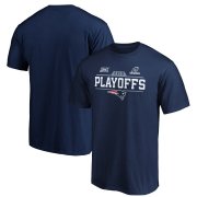 Wholesale Cheap New England Patriots 2019 NFL Playoffs Bound Chip Shot T-Shirt Navy
