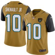 Wholesale Cheap Nike Jaguars #10 Laviska Shenault Jr. Gold Men's Stitched NFL Limited Rush Jersey