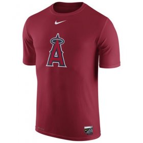 Wholesale Cheap Los Angeles Angels of Anaheim Nike Authentic Collection Legend Logo 1.5 Performance T-Shirt Red