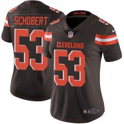 Wholesale Cheap Nike Browns #53 Joe Schobert Brown Team Color Women's Stitched NFL Vapor Untouchable Limited Jersey