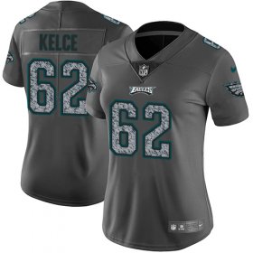 Wholesale Cheap Nike Eagles #62 Jason Kelce Gray Static Women\'s Stitched NFL Vapor Untouchable Limited Jersey