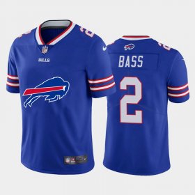 Wholesale Cheap Buffalo Bills #2 Tyler Bass Royal Blue Men\'s Nike Big Team Logo Vapor Limited NFL Jersey