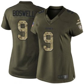 Wholesale Cheap Nike Steelers #9 Chris Boswell Green Women\'s Stitched NFL Limited 2015 Salute to Service Jersey