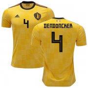 Wholesale Cheap Belgium #4 Dendoncker Away Kid Soccer Country Jersey