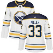 Wholesale Cheap Adidas Sabres #33 Colin Miller White Road Authentic Women's Stitched NHL Jersey