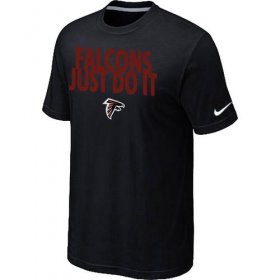 Wholesale Cheap Nike Atlanta Falcons Just Do It Black T-Shirt