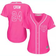 Wholesale Cheap Twins #24 C.J. Cron Pink Fashion Women's Stitched MLB Jersey