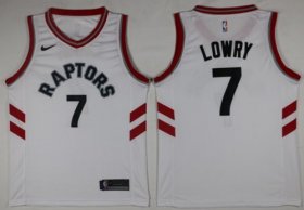 Cheap Youth Toronto Raptors #7 Kyle Lowry White NBA Swingman Association Edition Jersey