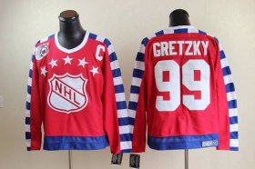 Wholesale Cheap Oilers #99 Wayne Gretzky Red All Star CCM Throwback 75TH Stitched NHL Jersey