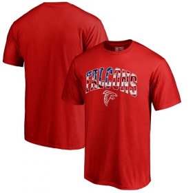 Wholesale Cheap Men\'s Atlanta Falcons Pro Line by Fanatics Branded Red Banner Wave T-Shirt