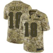 Wholesale Cheap Nike Patriots #18 Matt Slater Camo Men's Stitched NFL Limited 2018 Salute To Service Jersey