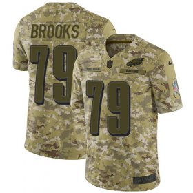 Wholesale Cheap Nike Eagles #79 Brandon Brooks Camo Men\'s Stitched NFL Limited 2018 Salute To Service Jersey
