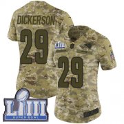 Wholesale Cheap Nike Rams #29 Eric Dickerson Camo Super Bowl LIII Bound Women's Stitched NFL Limited 2018 Salute to Service Jersey
