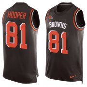 Wholesale Cheap Nike Browns #81 Austin Hooper Brown Team Color Men's Stitched NFL Limited Tank Top Jersey
