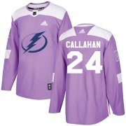 Wholesale Cheap Adidas Lightning #24 Ryan Callahan Purple Authentic Fights Cancer Stitched NHL Jersey