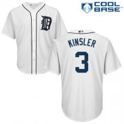 Wholesale Cheap Tigers #3 Ian Kinsler White Cool Base Stitched Youth MLB Jersey