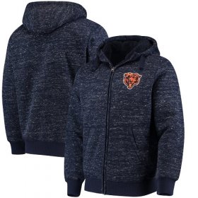 Wholesale Cheap Men\'s Chicago Bears G-III Sports by Carl Banks Heathered Navy Discovery Sherpa Full-Zip Jacket