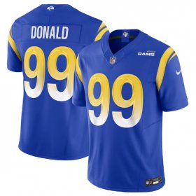 Wholesale Cheap Men\'s Los Angeles Rams #99 Aaron Donald Royal 2023 F.U.S.E. Vapor Untouchable Limited Stitched Jersey