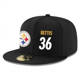 Wholesale Cheap Pittsburgh Steelers #36 Jerome Bettis Snapback Cap NFL Player Black with White Number Stitched Hat