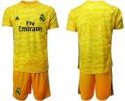 Wholesale Cheap Real Madrid Blank Yellow Goalkeeper Soccer Club Jersey