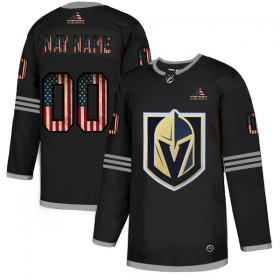 Wholesale Cheap Vegas Golden Knights Custom Adidas Men\'s Black USA Flag Limited NHL Jersey