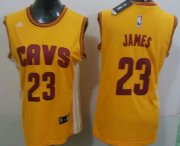 Wholesale Cheap Cleveland Cavaliers #23 LeBron James 2014 New Yellow Womens Jersey