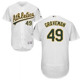 Wholesale Cheap Athletics #49 Kendall Graveman White Flexbase Authentic Collection Stitched MLB Jersey