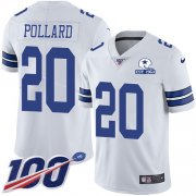 Wholesale Cheap Nike Cowboys #20 Tony Pollard White Men's Stitched With Established In 1960 Patch NFL 100th Season Vapor Untouchable Limited Jersey