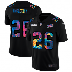Cheap Buffalo Bills?#26 Devin Singletary Men\'s Nike Multi-Color Black 2020 NFL Crucial Catch Vapor Untouchable Limited Jersey