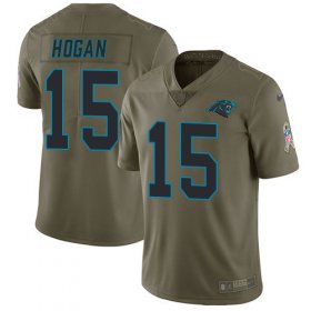 Wholesale Cheap Nike Panthers #15 Chris Hogan Olive Men\'s Stitched NFL Limited 2017 Salute To Service Jersey