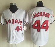 Wholesale Cheap Mitchell and Ness Angels of Anaheim #44 Reggie Jackson White Stitched MLB Jersey