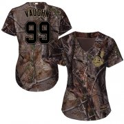 Wholesale Cheap Indians #99 Ricky Vaughn Camo Realtree Collection Cool Base Women's Stitched MLB Jersey