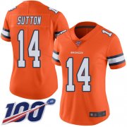 Wholesale Cheap Nike Broncos #14 Courtland Sutton Orange Women's Stitched NFL Limited Rush 100th Season Jersey