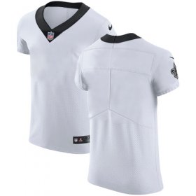 Wholesale Cheap Nike Saints Blank White Men\'s Stitched NFL Vapor Untouchable Elite Jersey