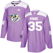 Wholesale Cheap Adidas Predators #35 Pekka Rinne Purple Authentic Fights Cancer Stitched NHL Jersey