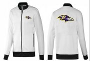 Wholesale Cheap NFL Baltimore Ravens Team Logo Jacket White_1