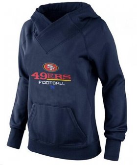Wholesale Cheap Women\'s San Francisco 49ers Big & Tall Critical Victory Pullover Hoodie Navy Blue