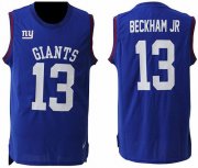 Wholesale Cheap Nike Giants #13 Odell Beckham Jr Royal Blue Team Color Men's Stitched NFL Limited Tank Top Jersey