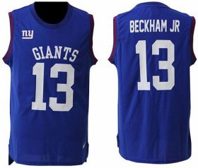 Wholesale Cheap Nike Giants #13 Odell Beckham Jr Royal Blue Team Color Men\'s Stitched NFL Limited Tank Top Jersey