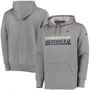 Wholesale Cheap Men's Dallas Cowboys Nike Gray Sideline Circuit Pullover Performance Hoodie